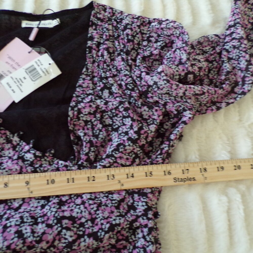 NWT Avec les filles floral mini dress M - Picture 7 of 12